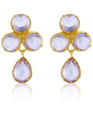 Maison Soula Neutrals Aqua Earrings - Metallic