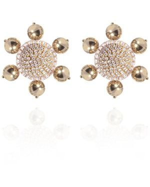 Saule Label Jolie Clip On Earrings - Metallic