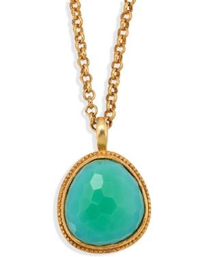 Opium Jewels Chrysoprase Pendant Necklace - Blue