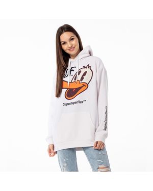 Aloha From Deer Super Flex Oversize Hoodie - White
