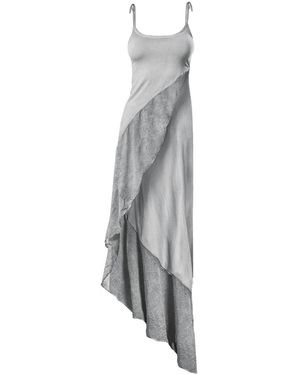 Zhenabia Aria Blouse Asymmetrical Cut Boho Summer Top - Grey