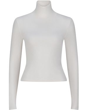 Love and Nostalgia Secret Agent Rib Turtleneck Top - Grey