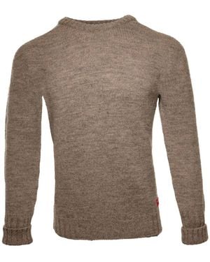 Arthur Beale Neutrals Oiled Wool Pelmo Jumper - Brown