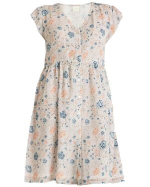 REISTOR Cap Sleeved Short Crepe Dress - Natural