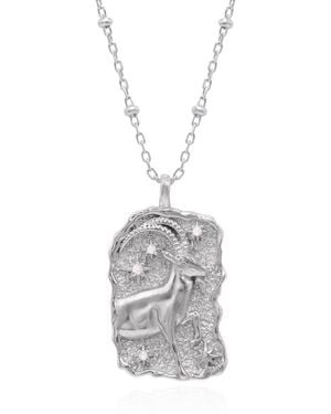 Luna Charles Solara Zodiac Necklace - White