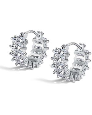 Viviana Halil The Gigi Earrings – Sterling Modern Huggies - Metallic