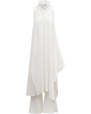 Julia Allert Two-Piece Set Knit Dress And Pants - White