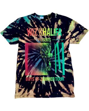 Roy G. Wiz Khalifa Boys Of Zummer Tour Tie-Dye Tee - Blue