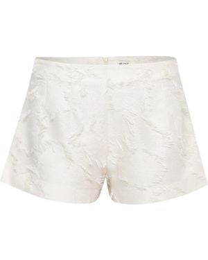 SÉLONE Jora Fringe Shorts Cream - White