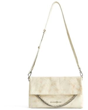 Orange Cube Retro Messenger Bag - White