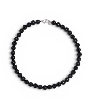 Miss Cecilia Agate Necklace - Black