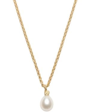 With Love Darling Mini Paloma Pearl Necklace - Metallic