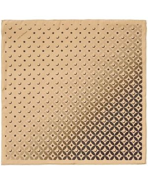 Lost Pattern Moonlit Stars Silk Bandana Scarf - Natural