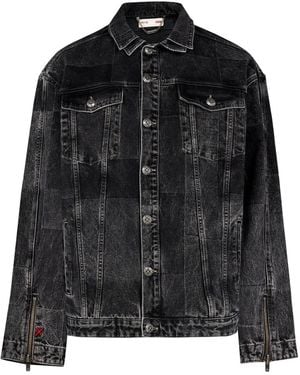 Pcfg Your Itch Colorblocked Denim Jacket - Black