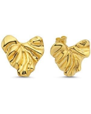 LINYA JEWELLERY Vory Amorphous Heart Earring - Metallic