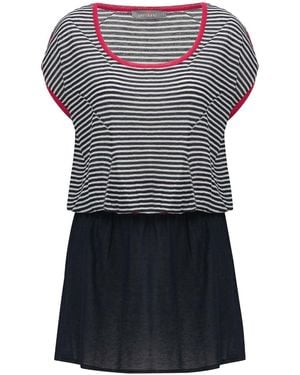 Peraluna Striped Knitwear Summer Mini Dress - Blue