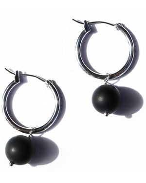 FV Jewellery Onyx & Hoop Earrings - Multicolour