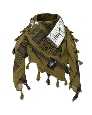 Stuart Trevor The Riot Patched Scarf - Green