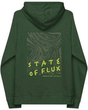 Anchor and Crew Bottle Seventeen State Of Flux Editions Organic Cotton Hoodie - Green