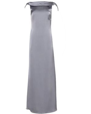 Forever Young the label Nikki Backless Satin Dress - Gray