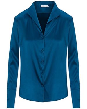 Farinaz Soft Collared Blouse - Blue