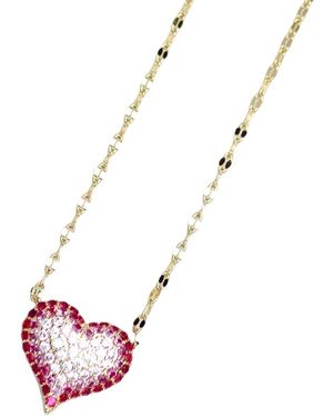 Native Gem Queen Of Heart Necklace - Pink