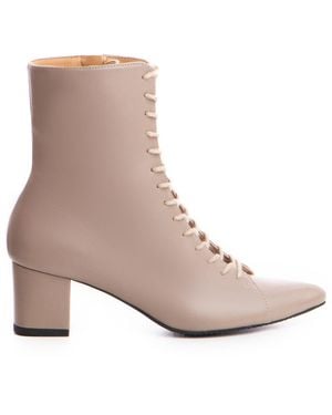 The 5Th Element Neutrals Lucia – Mid-Shaft Lace-Up Boot - Brown