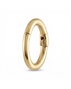 Zahav Jewelry 10K Solid 18G Minimalist Clicker Hoop - Metallic