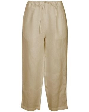 NoLoGo-chic Neutrals Garment Washed Trouser Linen - Natural