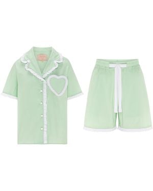 Love Letters X Dolce Pistachio Short Pyjama Set - Green