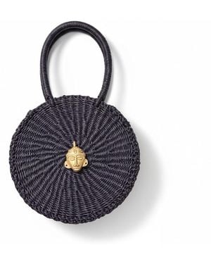 Sokona Esengo Round Midnigh Handwoven Bag - Blue