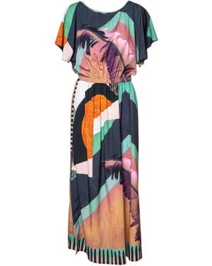 ARTISTA Ivy Printed Maxi Dress - Blue