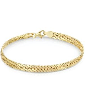Glamrocks Jewelry Thin Herringbone Bracelet - Metallic