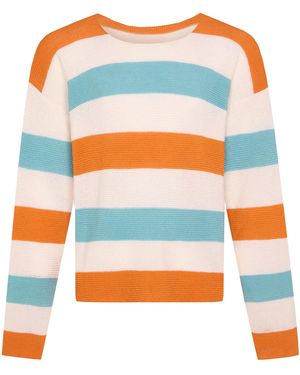 INGMARSON Striped Dropped Shoulder Top - Orange