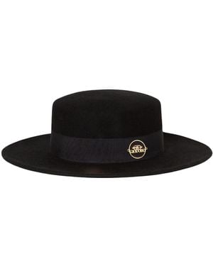 GIODORO Gidoa Canotier Hat - Black