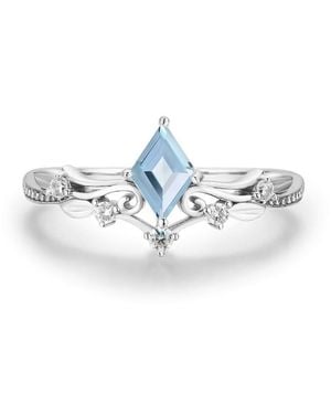 Azura Jewelry New York Victorian Lace Sky Topaz Ring Vermeil - White