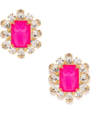The Pink Reef Europe Crystal Stud - Pink