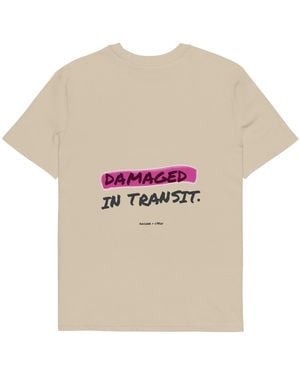 Anchor and Crew Neutrals Desert Dust Out For Delivery Annotations Organic Cotton T-Shirt - Multicolour