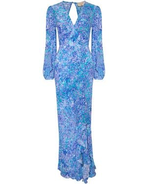 Sophia Alexia Iridescent Bubbles Portofino Dress - Blue