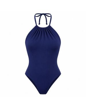 Rive & Rituel Salomi Dark Halter Neck Bodysuit - Blue