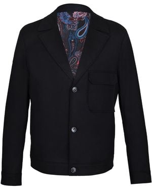 DAVID WEJ Ashford Relaxed Patch Pocket Jacket - Blue
