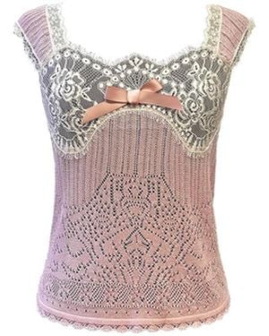 Anna Sui Lingerie Lace Knit Camisole - Pink