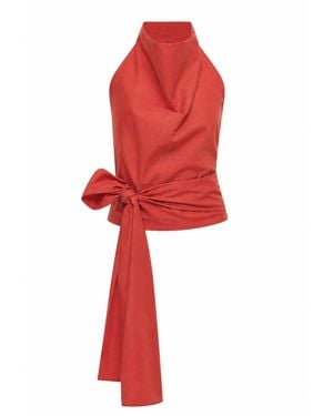 Mirimalist Azur Top Linen - Red
