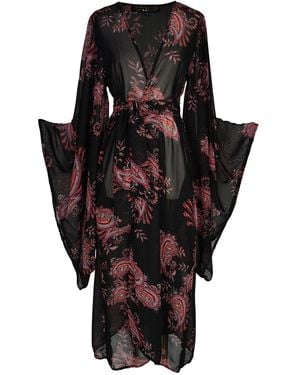 Jennafer Grace Vera Paisley Kimono - Black