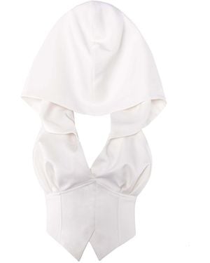 Vestiaire d'un Oiseau Libre Wool Hooded Vest - White