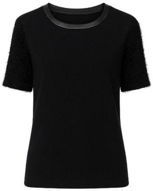 Conquista Panel Detail Top - Black
