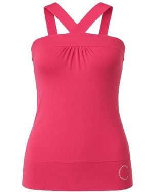 Conquista Cross-Strap Fuchsia Top – Modern, Feminine, Perfect For Warm-Weather Style - Pink