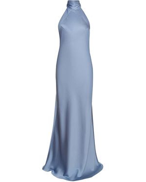 Il Volo Skye Open Back Halter Dress - Blue