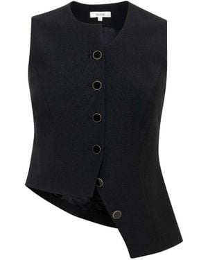 SÉLONE Calin Asymmetric Tie Vest - Black