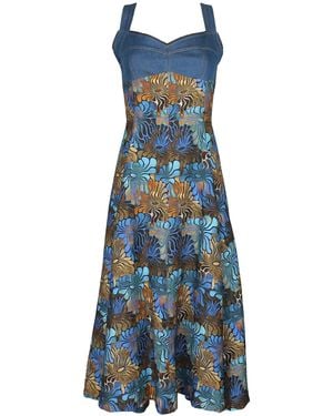 Lalipop Design Midi Dress - Blue